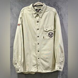 Harley Davidson Long Sleeve Shirt Harley Logo Snap Button Size 3XL  Motorcycle